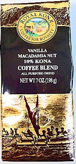 画像1: 【1袋あたり1240円】ロイヤルコナコーヒー・バニラマカダミア/10%KONA粉タイプ(198g)×12袋セット