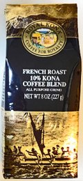 ロイヤルコナコーヒー・フレンチロースト／10%KONA・粉タイプ8oz(227g)
