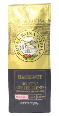 ロイヤルコナコーヒー・ヘーゼルナッツ/10%KONA・粉タイプAD8oz(227g)