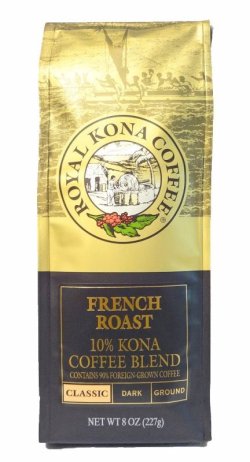 画像1: ロイヤルコナコーヒー・フレンチロースト／10%KONA・粉タイプ8oz(227g)