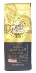 【1袋あたり1500円】ロイヤルコナコーヒー・バニラクリームブリュレ/10%KONA・粉タイプ(227g)×12袋セット