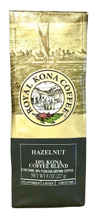 ロイヤルコナコーヒー・ヘーゼルナッツ/10%KONA・粉タイプAD8oz(227g)