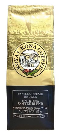 ロイヤルコナコーヒー・バニラクリームブリュレ/10%KONA・粉タイプAD8oz(227g)