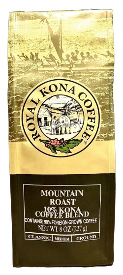 画像1: ロイヤルコナコーヒー/マウンテンロースト/10%KONA・粉タイプAD8oz(227g)