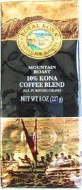 ロイヤルコナコーヒー・マウンテンロースト/10%KONA・粉タイプAD8oz(227g)