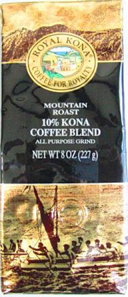 画像1: ロイヤルコナコーヒー・マウンテンロースト/10%KONA・粉タイプAD8oz(227g)