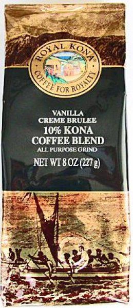 画像1: ロイヤルコナコーヒー・バニラクリームブリュレ/10%KONA・粉タイプAD8oz(227g) (1)