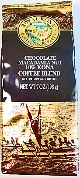 ロイヤルコナコーヒー/チョコマカダミア/10%KONA・粉タイプAD7oz(198g) - Royal Hawaiian cafe