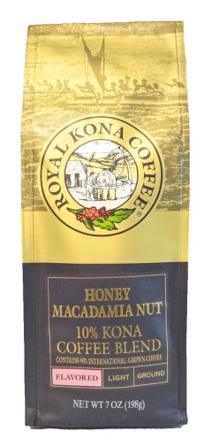 ロイヤルコナコーヒー・ハニーマカダミア/10%KONA・粉タイプAD7oz(198g)