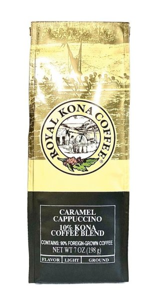 画像1: ロイヤルコナコーヒー・キャラメルカプチーノ/10%KONA・粉タイプAD7oz(198g) (1)