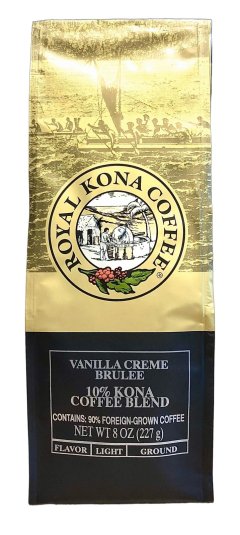 ロイヤルコナコーヒー・バニラクリームブリュレ/10%KONA・粉タイプAD8oz(227g)
