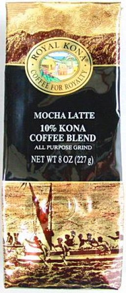 画像1: ロイヤルコナコーヒー・モカラテ/10%KONA・粉タイプ8oz(227g) (1)